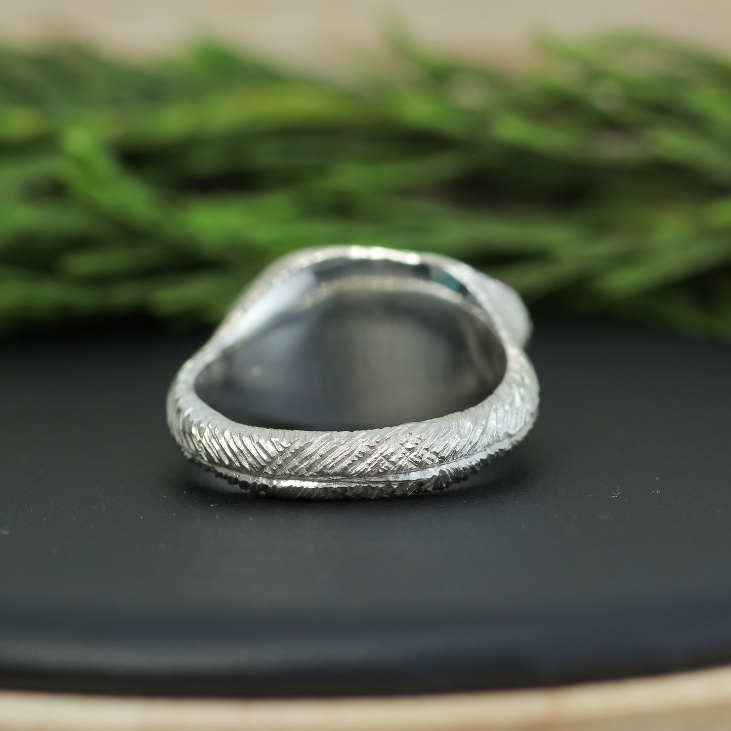 Bespoke Hand-Textured Boulder Opal Statement Ring
