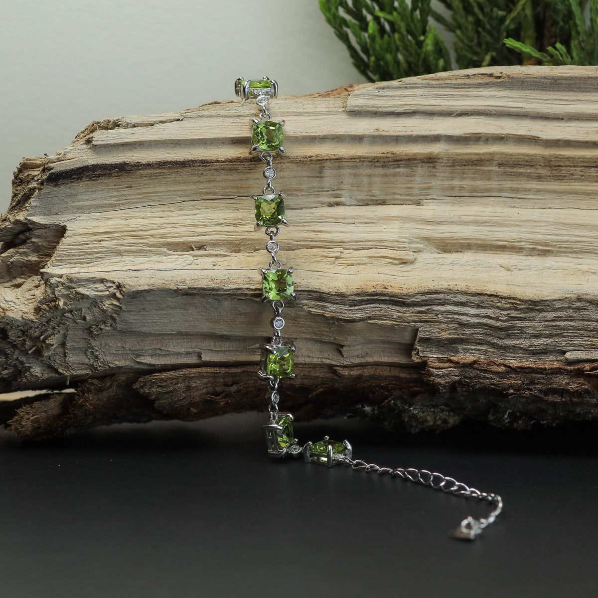 Natural Peridots  Bracelet