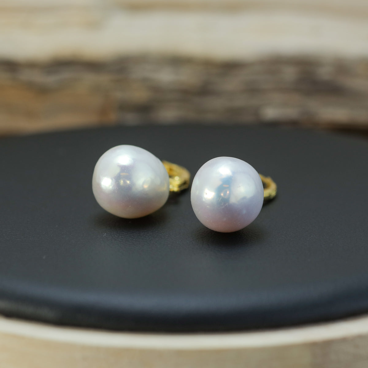 Baroque Natural Cultured Pearl Leverback Earrings
