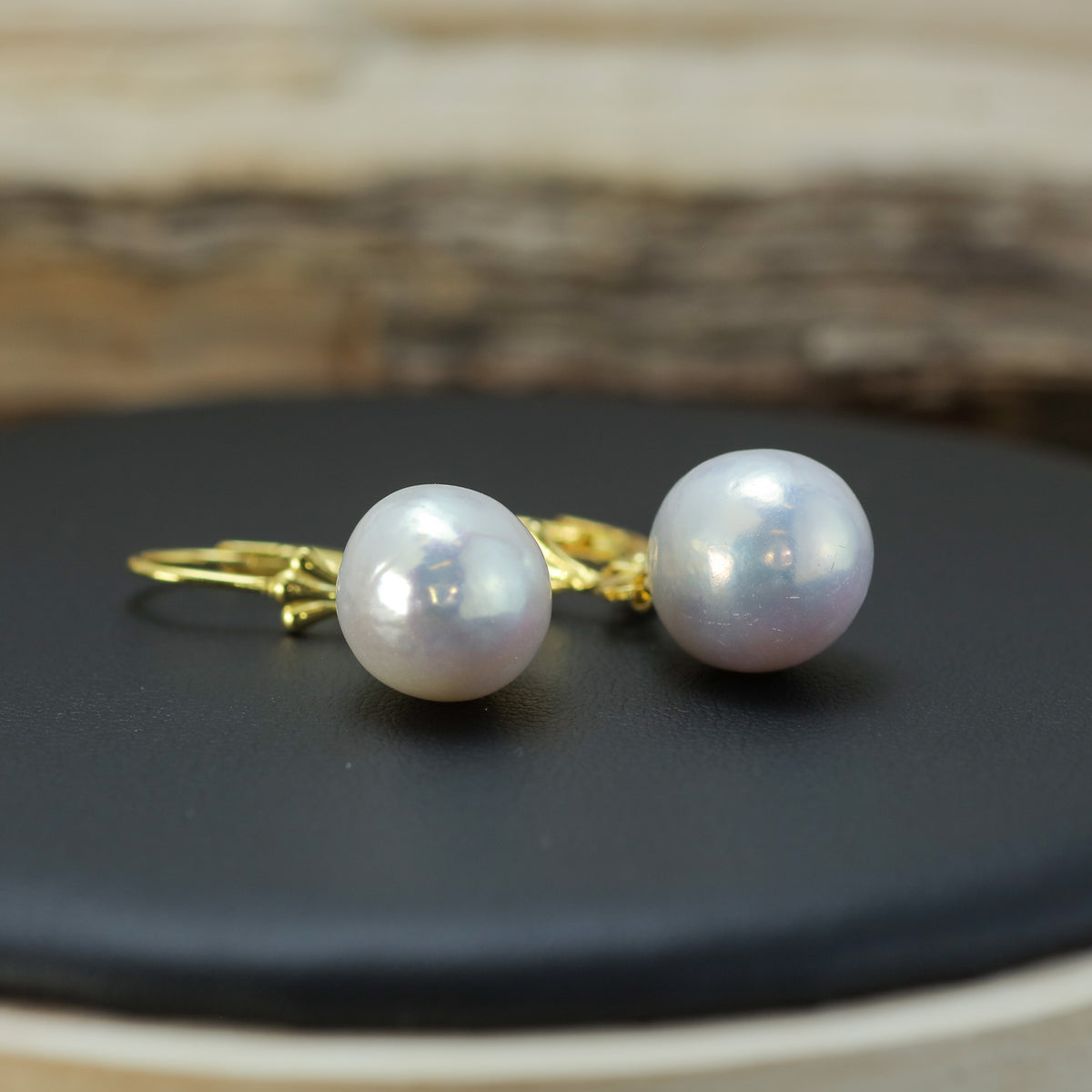 Baroque Natural Cultured Pearl Leverback Earrings