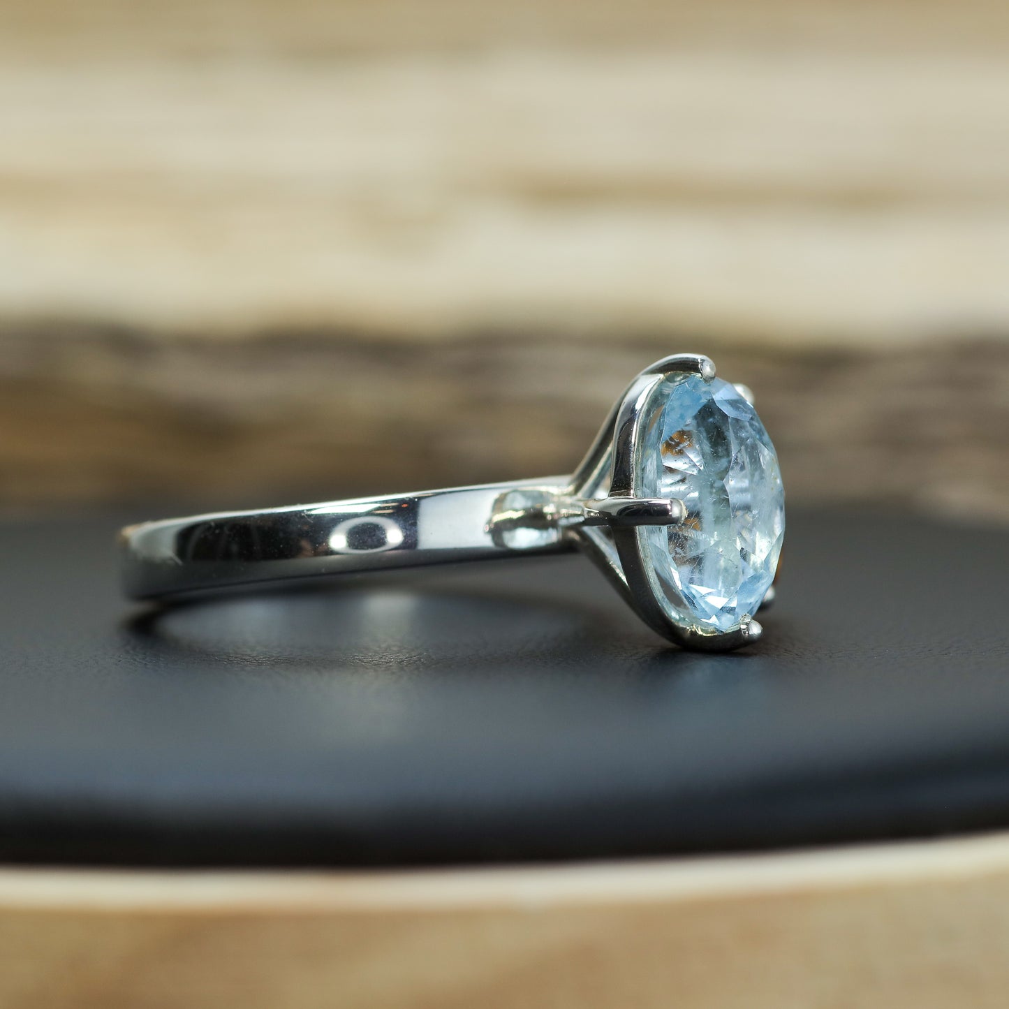 Bespoke Aquamarine & Hessonite Garnet Two-Stone Ring