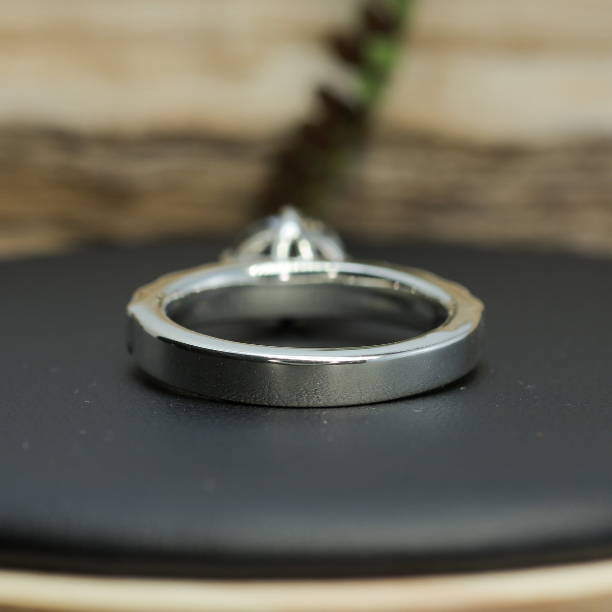 Hand-Cut Oval Peach Tourmaline Solitaire | Heavy Floral Band