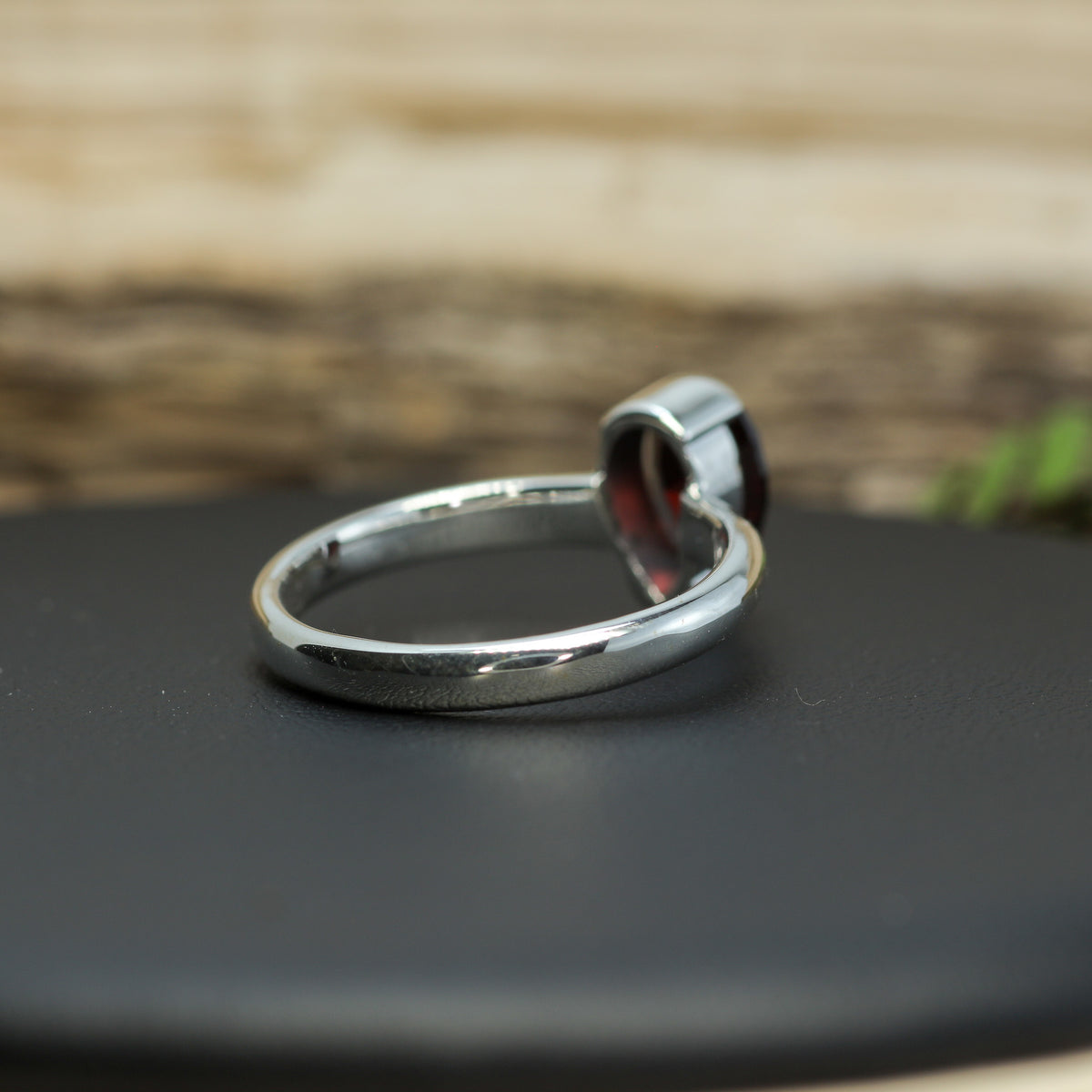 Untreated / Certified Gemstone. Precision Fantasy Pear Rhodolite Garnet Silver Ring