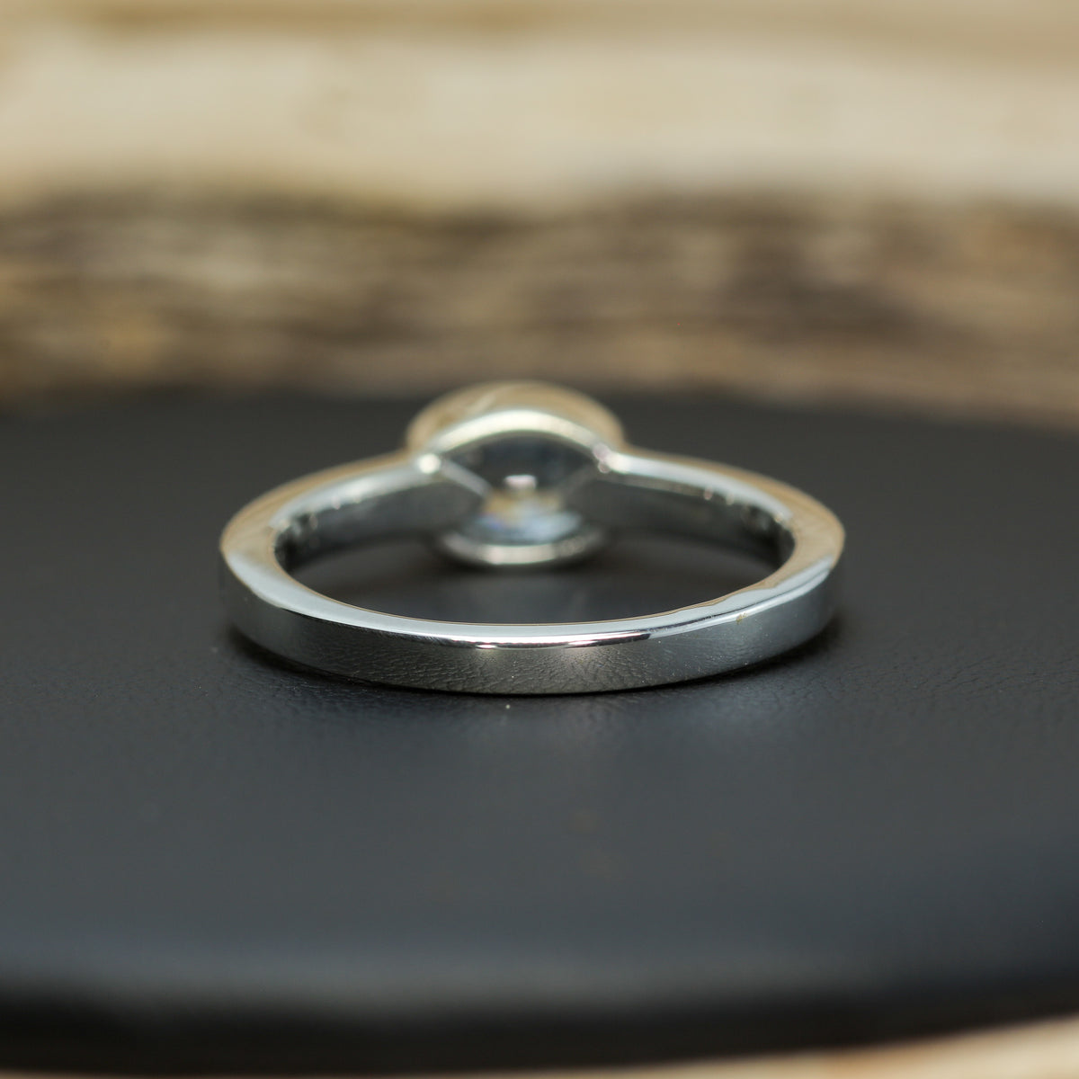 Natural Studio-Cut Oval Aquamarine Bezel Solitaire | Untreated / Certified Gemstone.