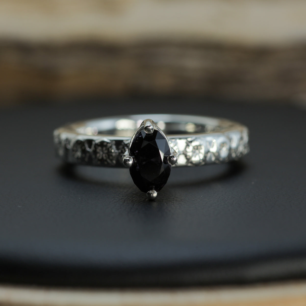 Handcrafted Studio-Cut Dark Pink Spinel Solitaire | Untreated / Certified Gemstone.
