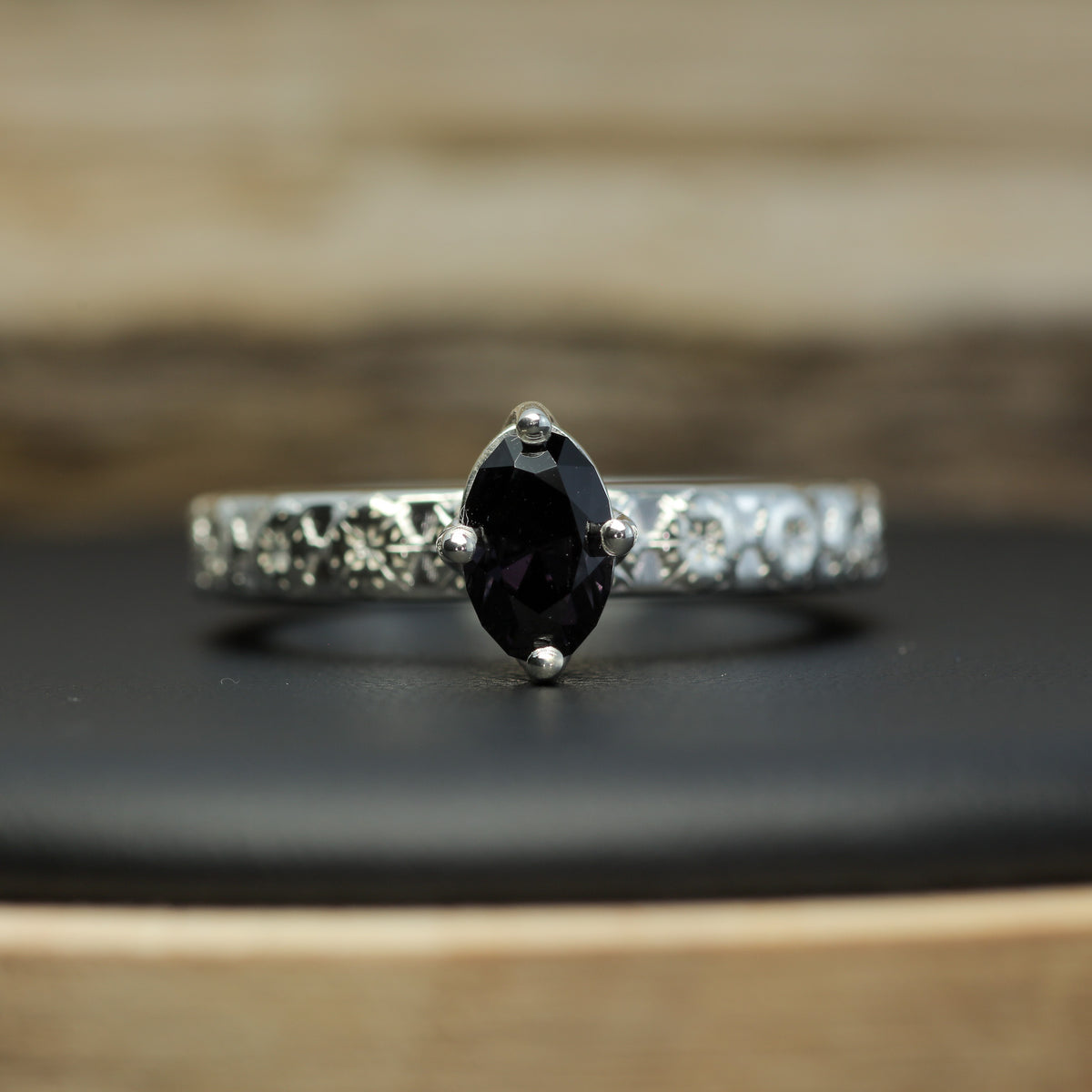 Handcrafted Studio-Cut Dark Pink Spinel Solitaire | Untreated / Certified Gemstone.