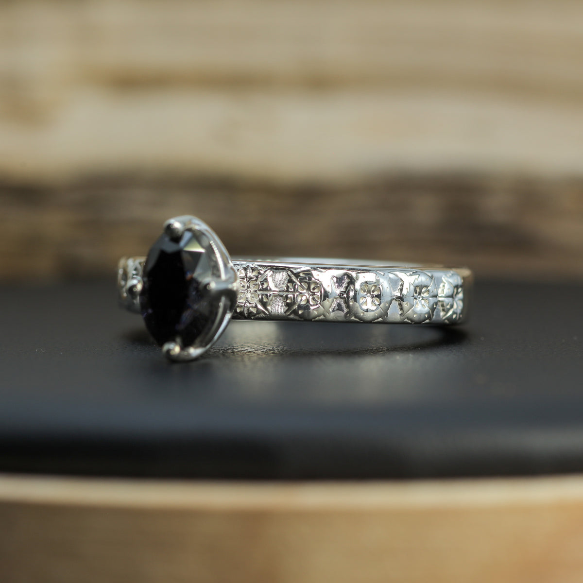 Handcrafted Studio-Cut Dark Pink Spinel Solitaire | Untreated / Certified Gemstone.
