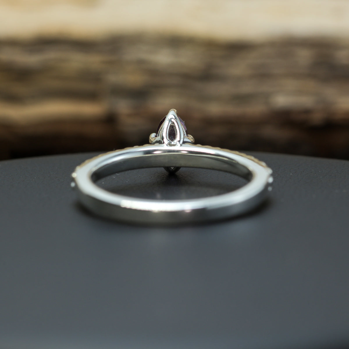 Studio-Cut Purplish Pink Spinel Solitaire Ring | Untreated / Certified Gemstone.