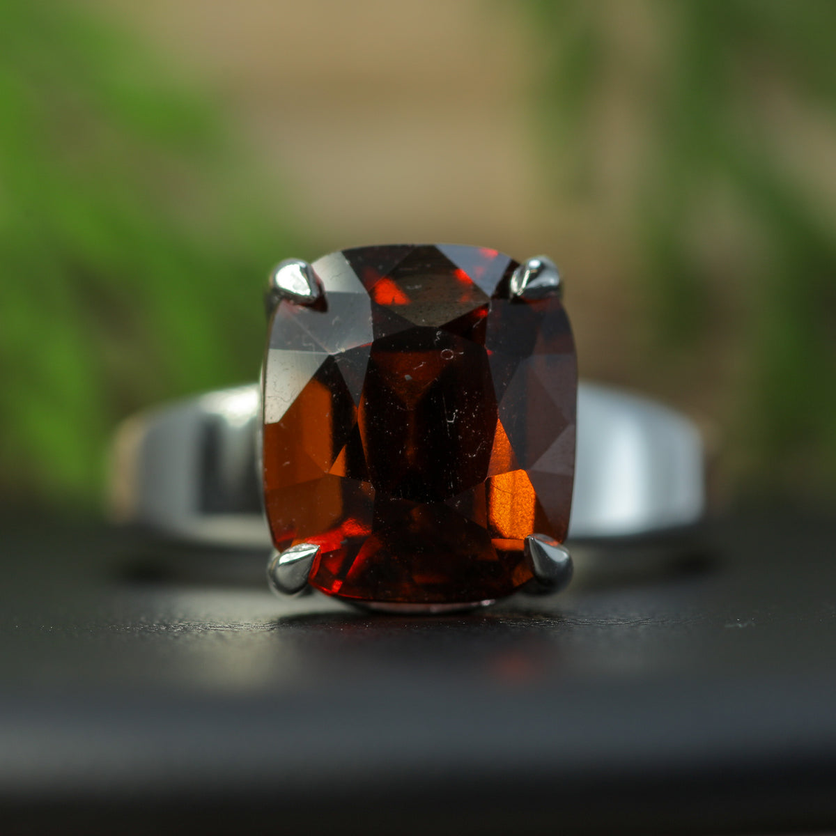 The Tulip Sri Lankan Hessonite Garnet Ring
