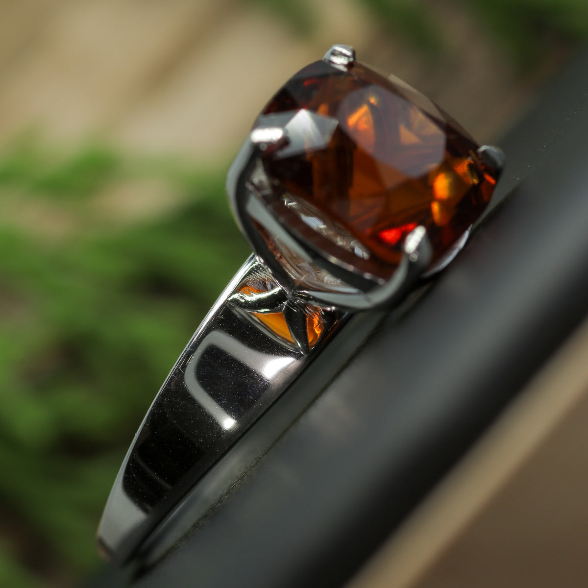 The Tulip Sri Lankan Hessonite Garnet Ring