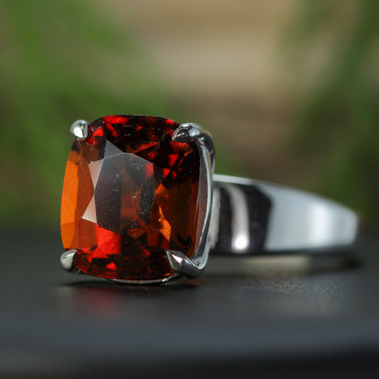 The Tulip Sri Lankan Hessonite Garnet Ring