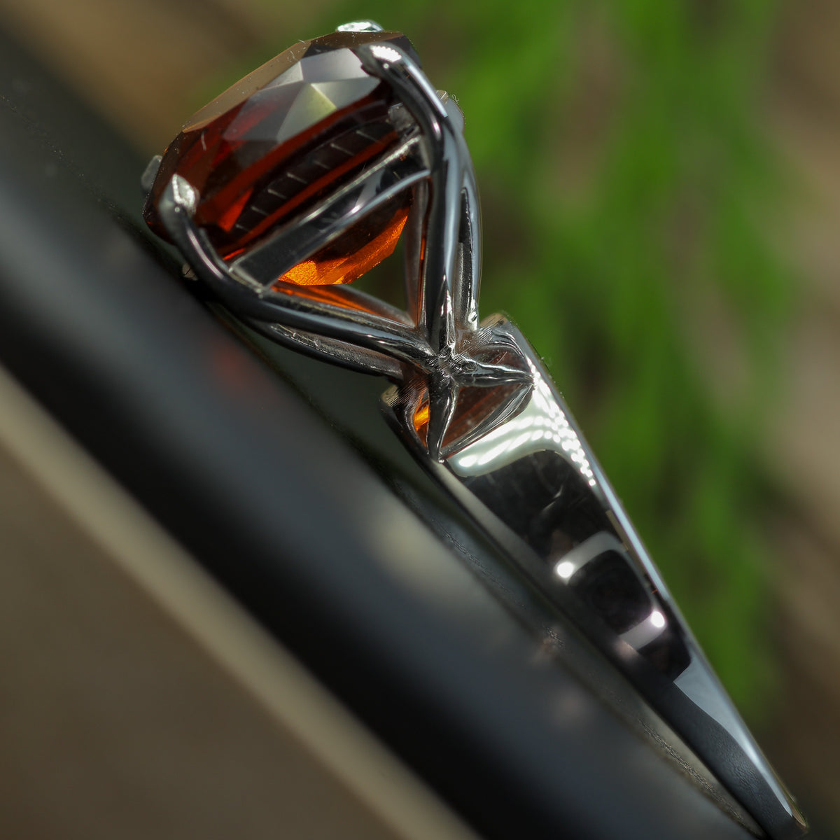 The Tulip Sri Lankan Hessonite Garnet Ring