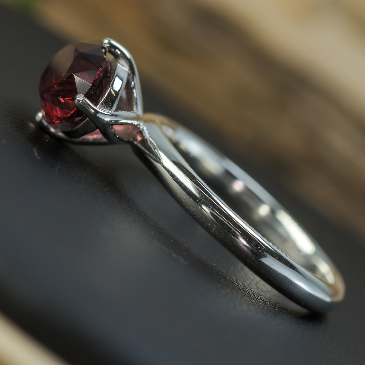 Studio-Cut 3.00 ct Vietnamese Spinel Tulip Ring in 925 Sterling Silver