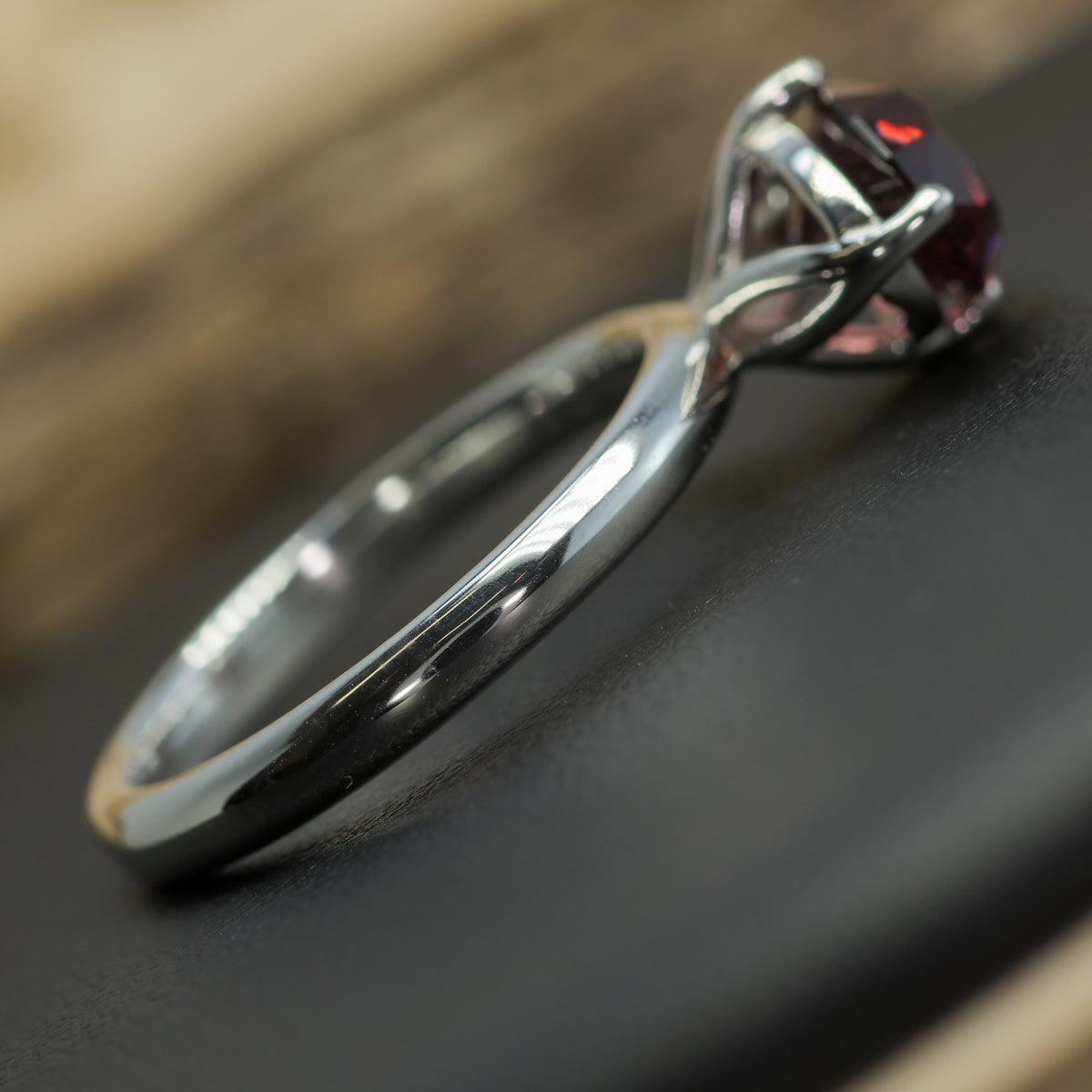 Studio-Cut 3.00 ct Vietnamese Spinel Tulip Ring in 925 Sterling Silver